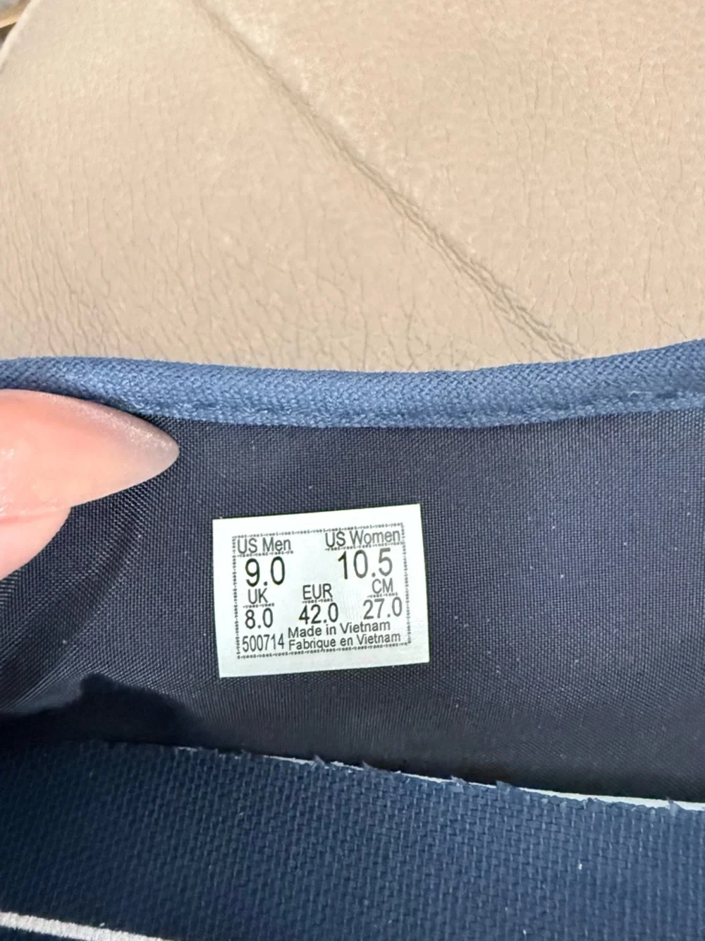 Vans Navy Slip-On with White Trim - Picture 4 of 4